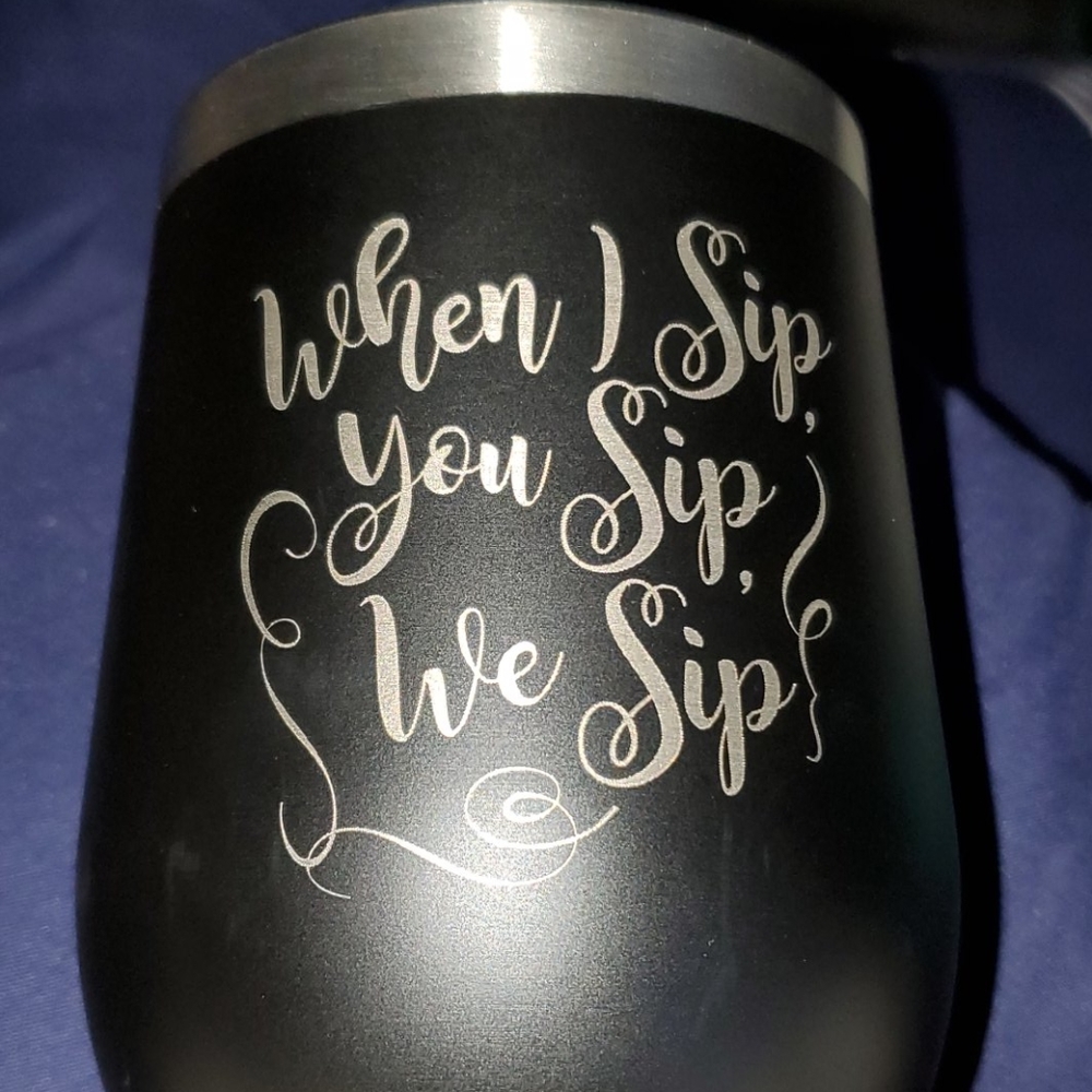 Stainless steel travel wine tumbler
